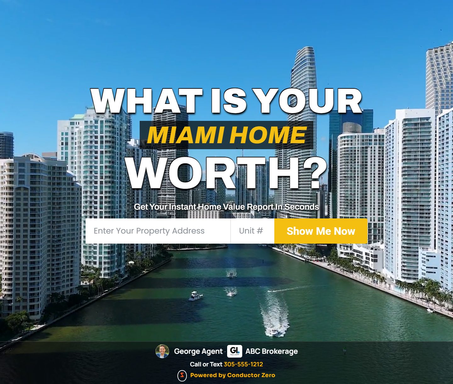 Live seller landing page - What is your Miami home worth?